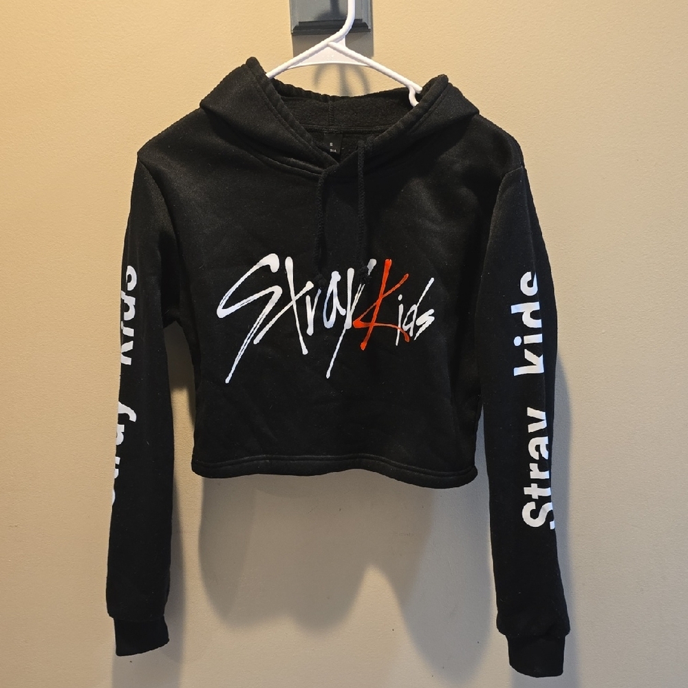 Black Crop Hoodie